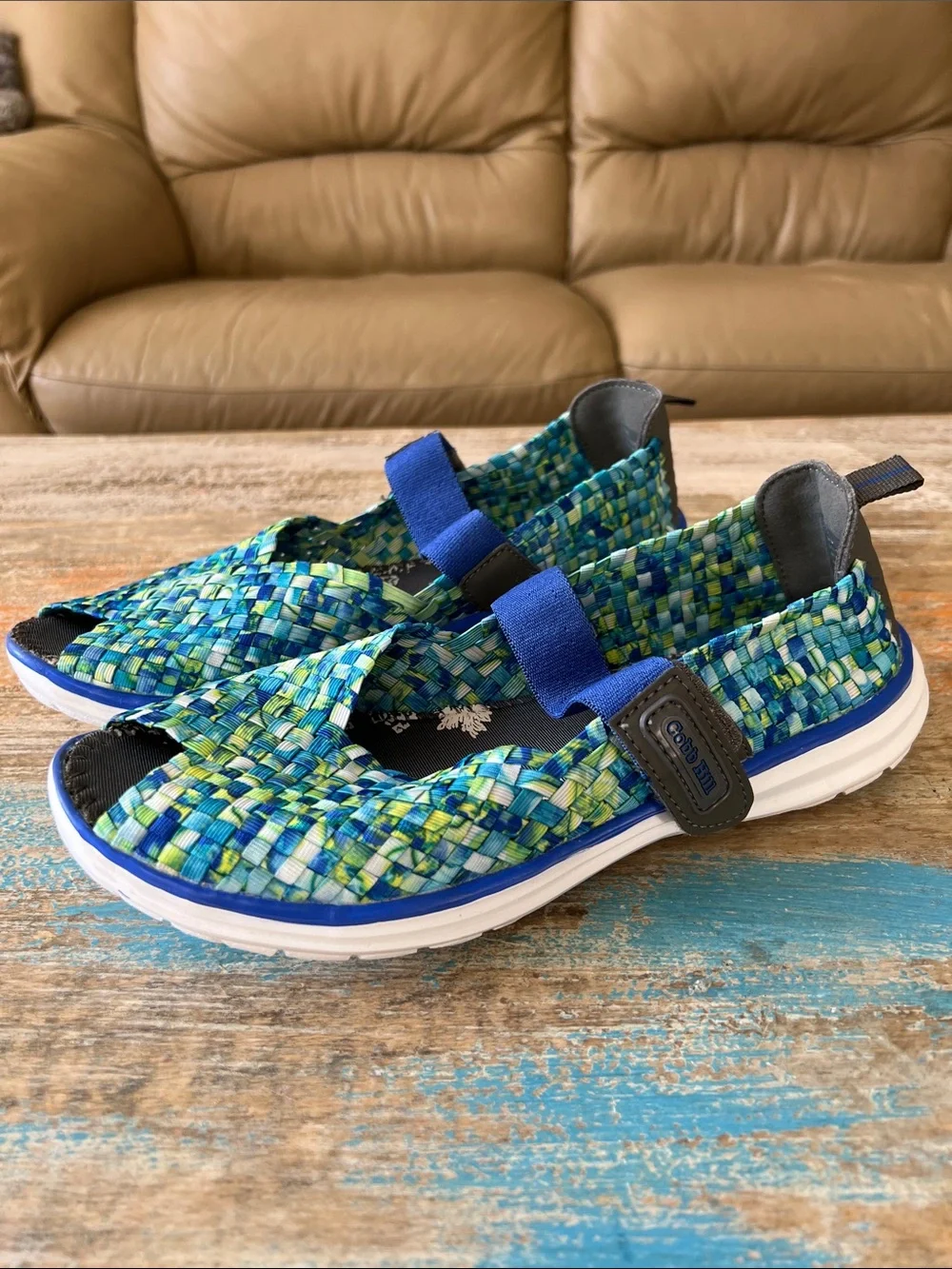 Cobb Hill by New Balance Wink woven Peep Toe Sneakers Size 9